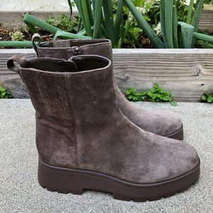 Vince Camuto Taupe Suede Ankle Booties